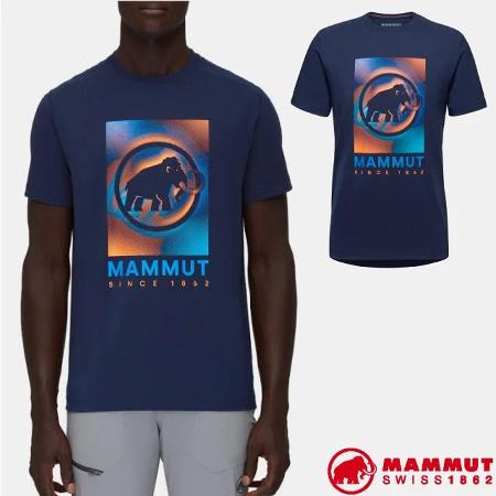【瑞士 MAMMUT 長毛象】男款 Trovat 輕量吸濕排汗短袖圓領休閒衫/1017-05260-5118 海洋藍✿30E010